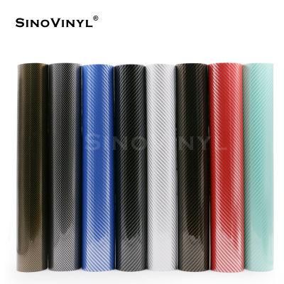 SINOVINYL 2D 3D 4D 5D PVC Carbon Fiber Wrap Car Body Film Vinyl For Car Wrap Decoration OEM