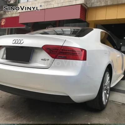 SINOVINYL Premium PVC Vinyl Glossy Pearlescent White Color Wrap Vinyl Car Body Film Paper