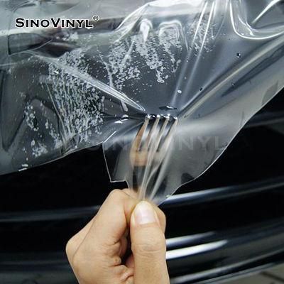 SINOVINYL 1.52x15M 5x49FT Auto Body Stickers Transparent Anti Scratch Heat Repair TPH
