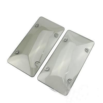 Black White Smoked Clear License Plate Cover Frame Shield Tinted Bubbled Flat Car 31*16m