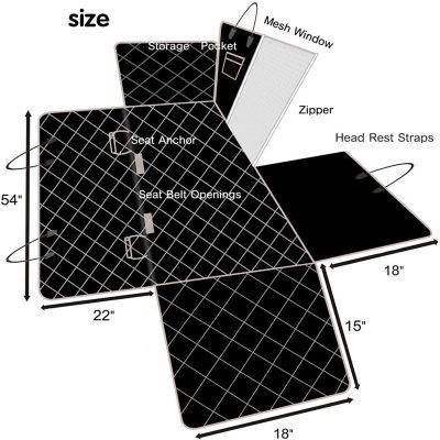 Durable Scratch Proof Nonslip Dog Car Hammock Car Seat Cover