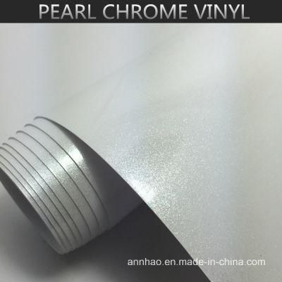 Annhao Glossy PVC White Pearl Chrome Car Vinyl Wrap Film with Air Bubble Free