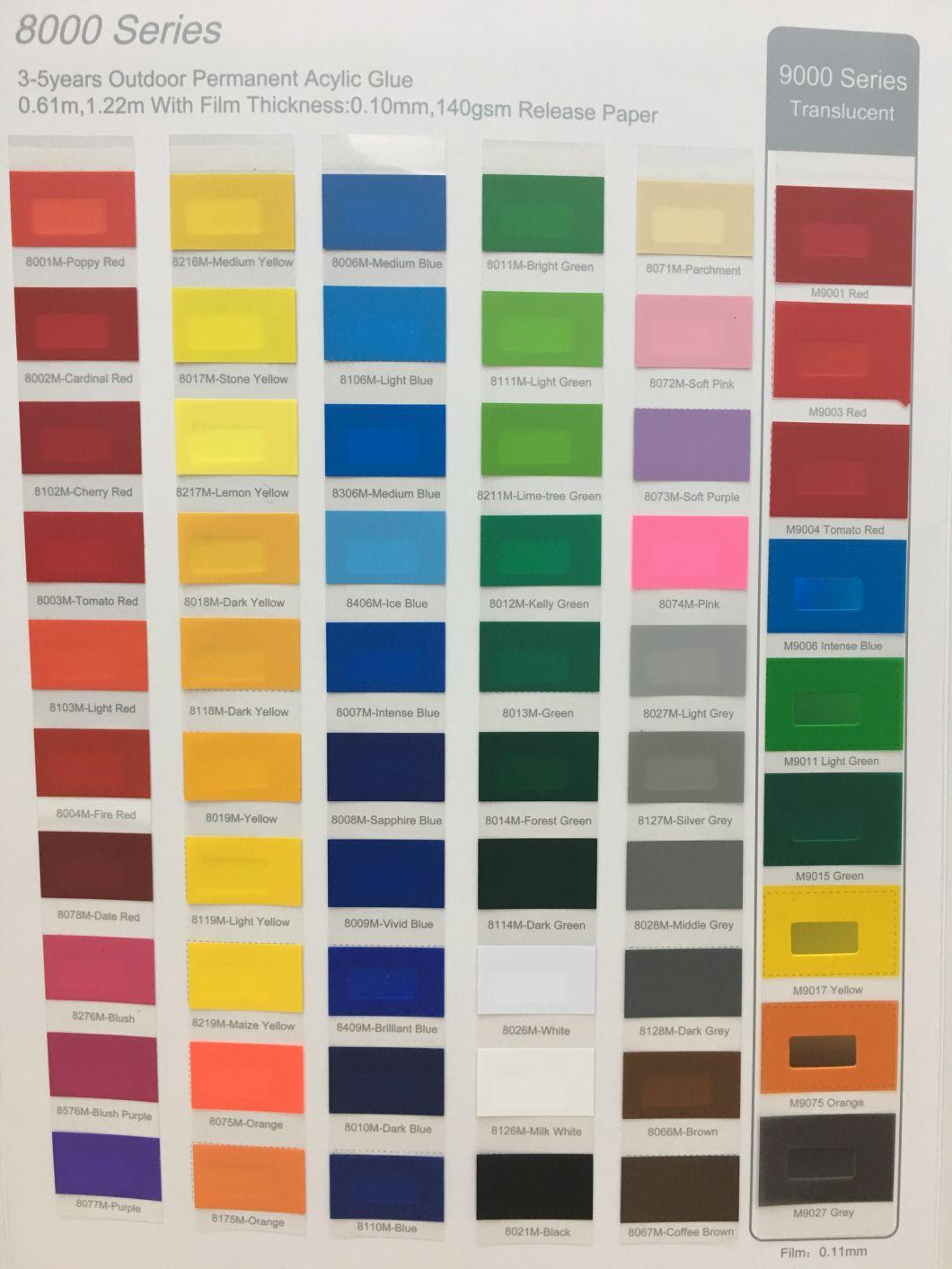 Factory Price Customized Color Vinyl Sticker Self Adhesive