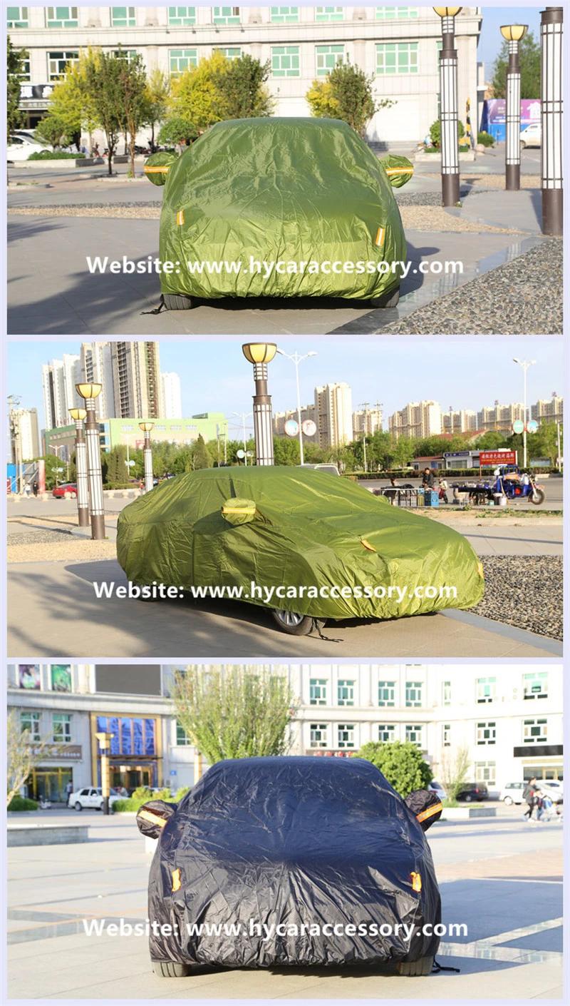 Orange Folding Oxford Sunshade Sunproof Portable Waterproof Manful Car Cover
