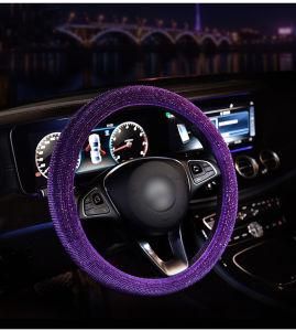 Luxury Crystal Purple Red Rhinestone Car Steering Wheel Covers