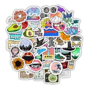 50 PCS Water Bottles Vsco Girls Sticker, Laptops Sticker for Teens Feminist, Hydro Flask Sticker Decal