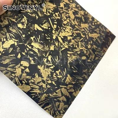 SINOVINYL Low Viscosity Glue Silver Forged Carbon Fiber PVC Film Car Wrap Sticker Film