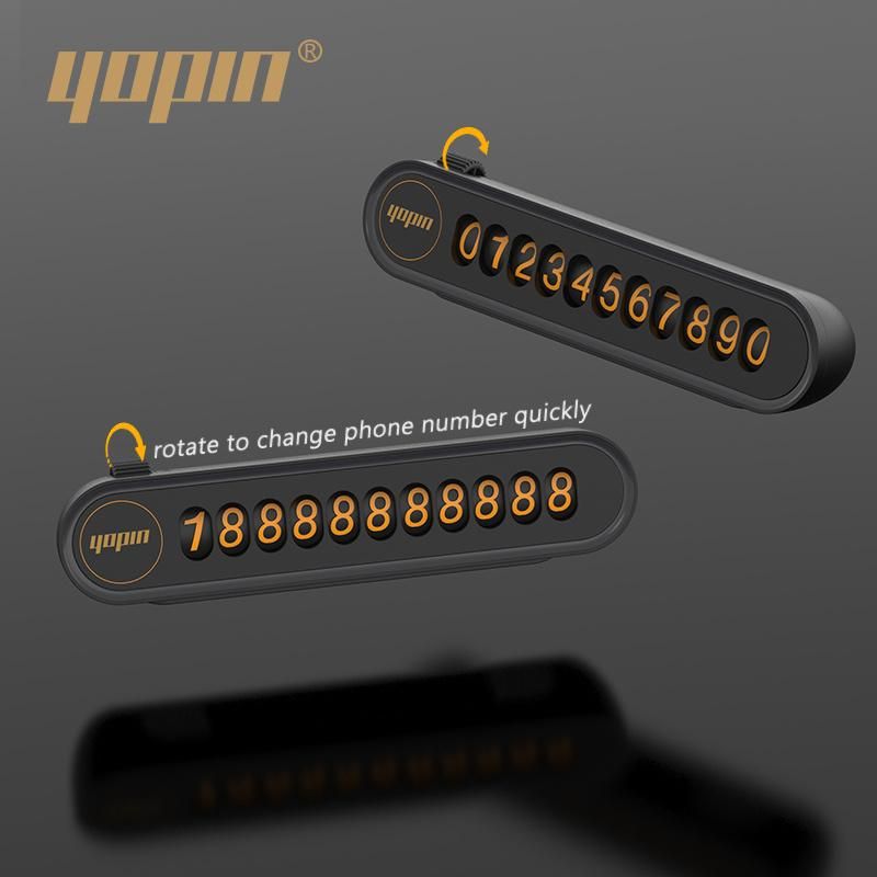 Design Rotate Quick Change Phone Number Temporary Car Parking Card