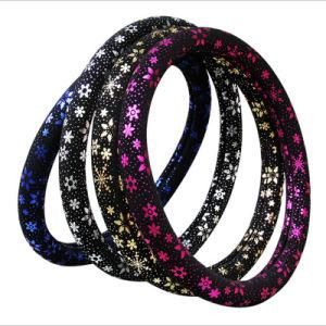 Universal Soft Warm Plush Snow Leopard Car Steering Wheel Cover