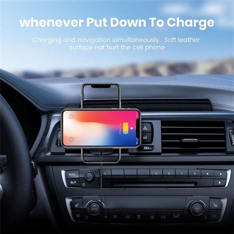 Wireless Car Charger Supplier 15W Strong Magnetic Wireless Charging Car Mount