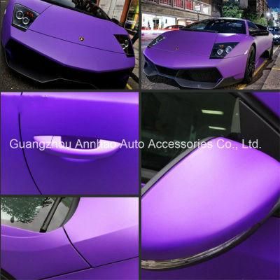 Air Release Car Interior or Exterior Decoration Film Purple Matte Car Wrapping Foil