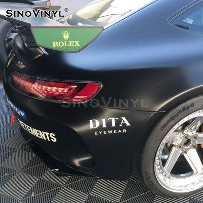 SINOVINYL Wrap Film Decoration Self-Adhesive Chrome Ceramics Black Vinyl Auto Body Stickers