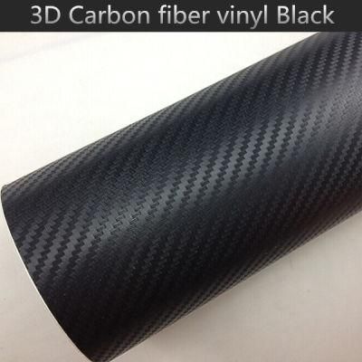 1.52*28m PVC Material Auto Wrap 3D Carbon Fiber Vinyl with Air Release