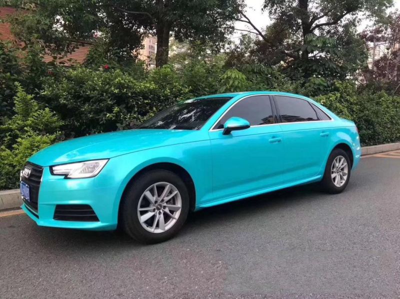 Wrapmaster Self-Adhesive Auto Sticker Super Glossy Metallic Vinyl Sea Blue Car Vinyl Film Car Stickers Car Wrap