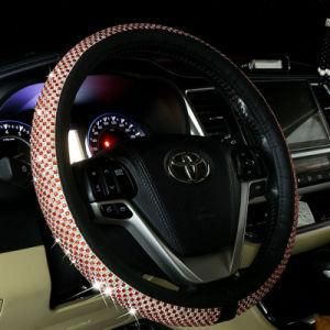 Diamond Crystal Steering Wheel Cover with PU Leather