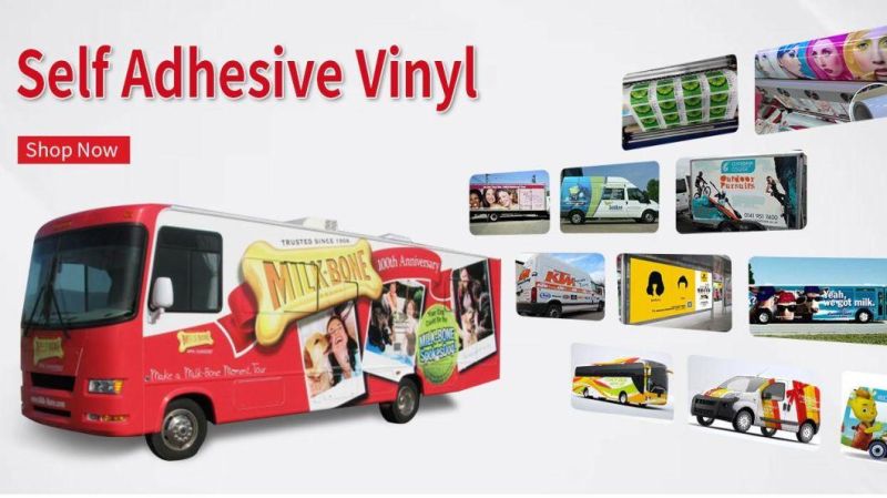 Self Adhesive Vinyl Premium Printable Self Adhesive Vinyl Film Sticker 140g White Printable Glossy Self Adhesive Vinyl