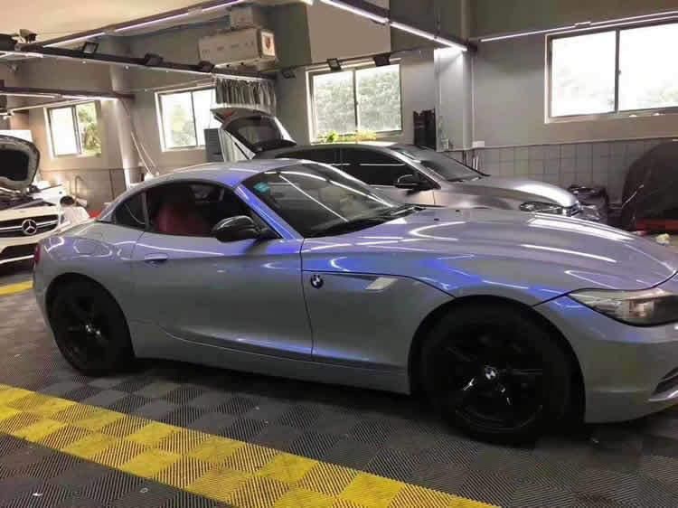 New Product High Glossy Chameleon Candy Grey to Blue Vinyl Car Body Sticker