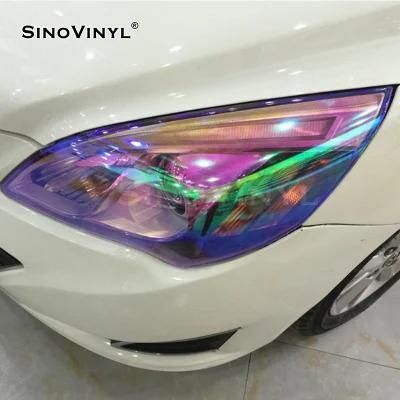 Hot Selling China Wholesale 3 Layers Color Change PVC Vinyl Waterproof Stickers Chameleon Headlight Tinted Film