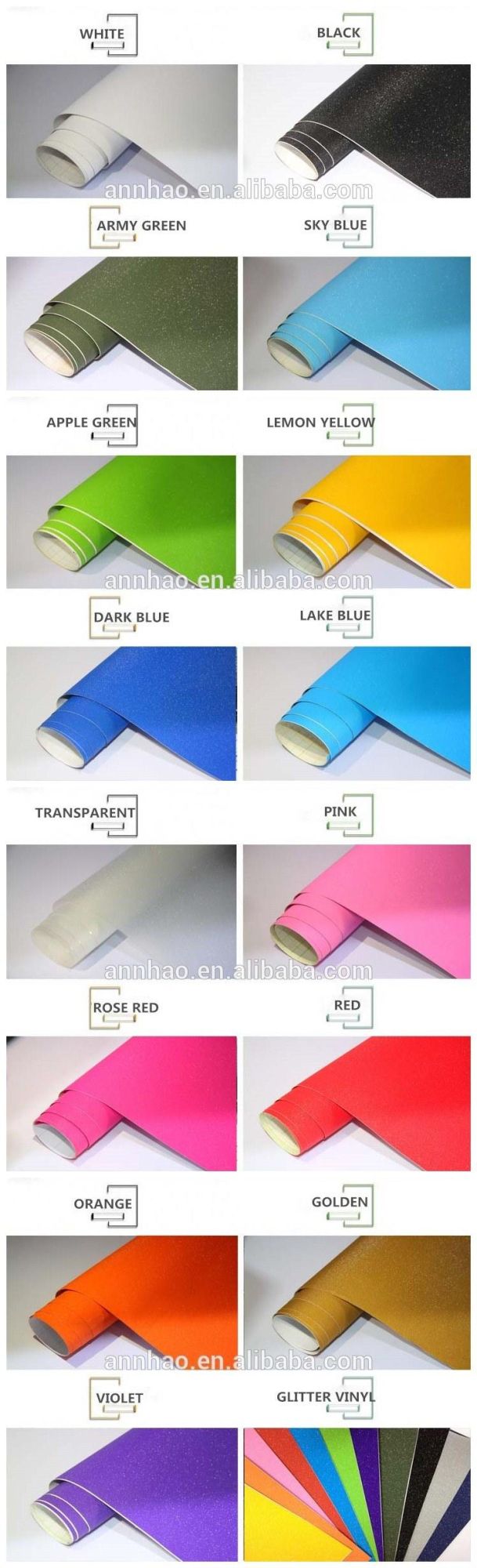 Car Accessories 1.52*28m PVC Self Adhesive Car Color Changing Film Wrap Orange Glitter Vinyl Sticker