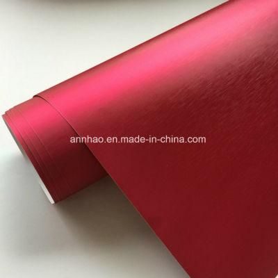 Annhao Removable Waterproof PVC Brushed Matte Chrome Self Adhesive Vinyl Rolls