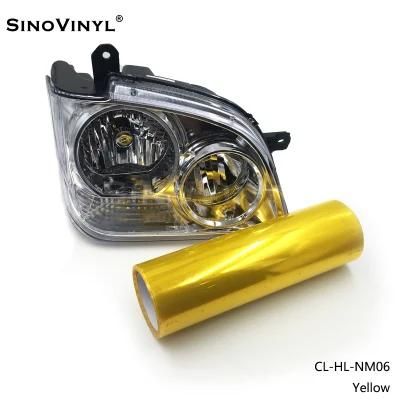SINOVINYL 1~3 Years Durability Removable Self Adhesive Matte Transparent Color Auto Sticker Vinyl Wrap Car Headlight Tint Foil