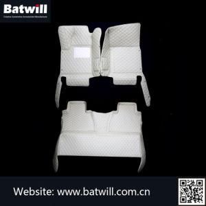 Sewing Car Floor Mats Beige PVC Leather and Beige Thread for Tundra