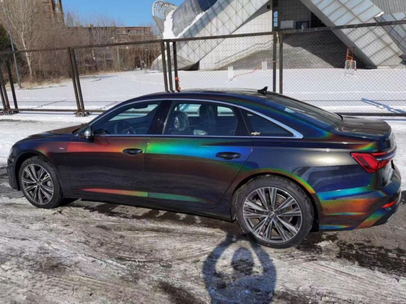 Car Styling Rainbow Laser Ash Car Sticker for Car Wraps Vinyl Film
