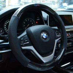 Anti Slip Auto Decoration Black PU Leather Steering Covers