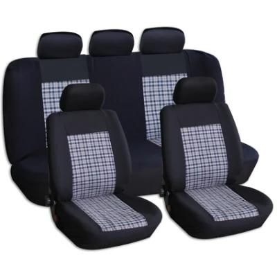 9PCS/Set Grid Velvet and Single Mesh Luxury Well-Fit Car Seat Cover