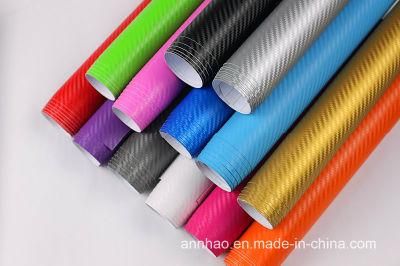Logo / Badge PVC Film Air Bubble Free 1.52 X 30m Thick Carbon Fiber Vehicle Wrap
