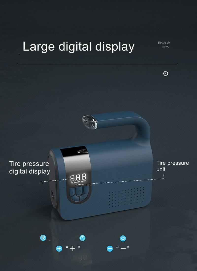 2884 Multi-Functional Car Tire Compressor with LED Light Inflator