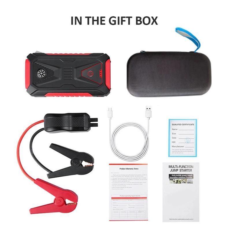 Portable Vehicle Lithium Battery Pack Jumper Box 800A Peak Car Jump Starter