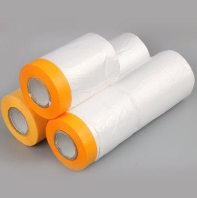 Car Plastic HDPE Masking Film Pre-Taped Protective Masking Film Adhesive Automotive Paint Masking Film