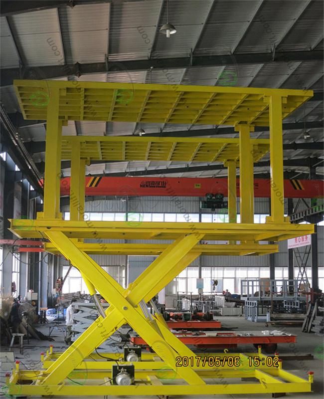 Double deck electric car lift equipment for home use