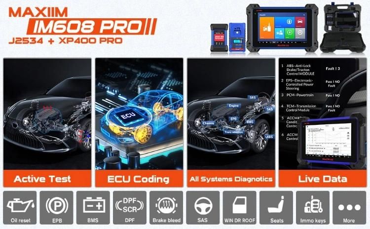 100% Original Diagnostic Machine for All Cars Autel Im608 Im 608 PRO Diagnostic Tools Key Coding