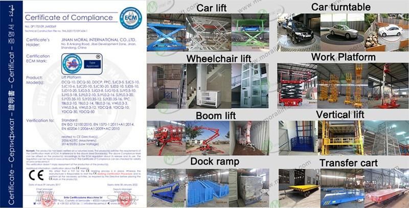 Double deck electric car lift equipment for home use
