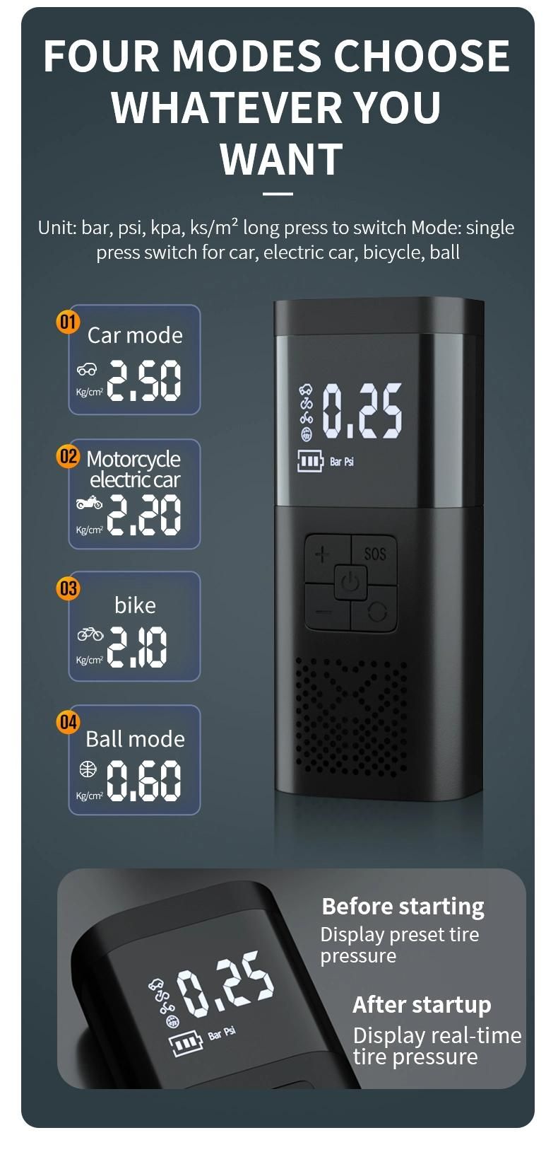 Digital Air-Compressor Parts Mini Air Compressors Inflator Pump for Electric Car