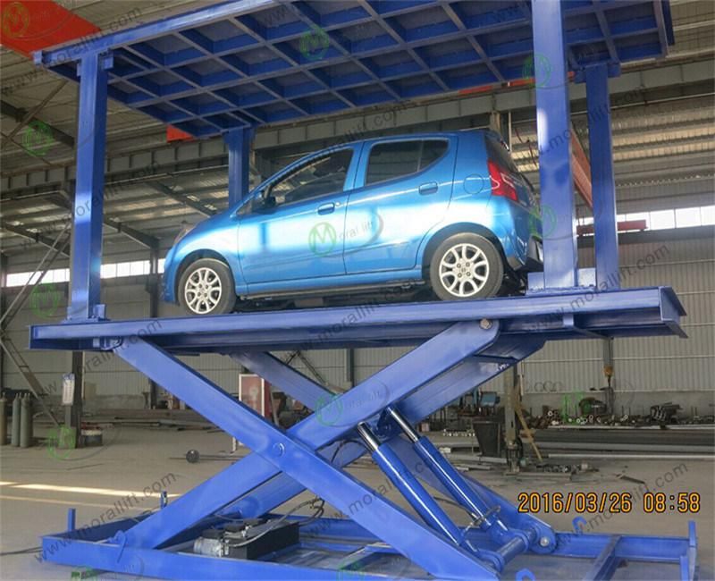 Double deck electric car lift equipment for home use