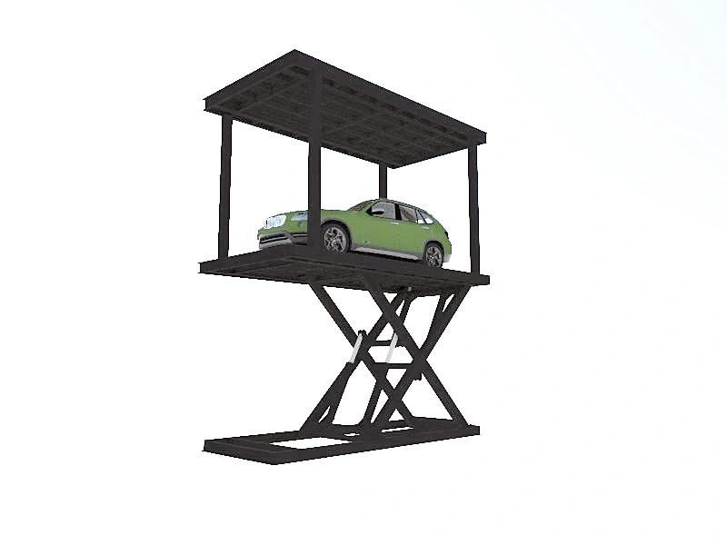 Invisible Double Parking Garage Car Lift
