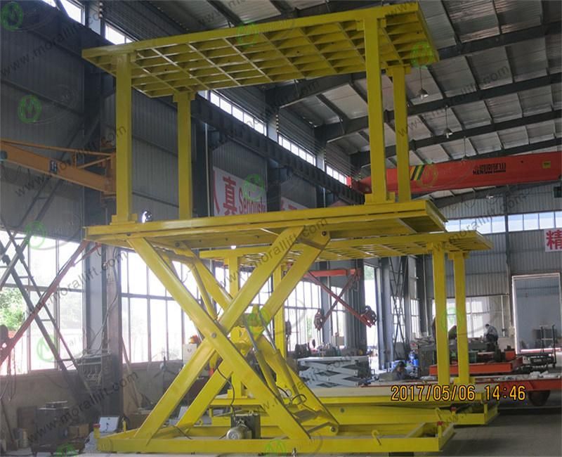 Double decks car lift for parking and rising
