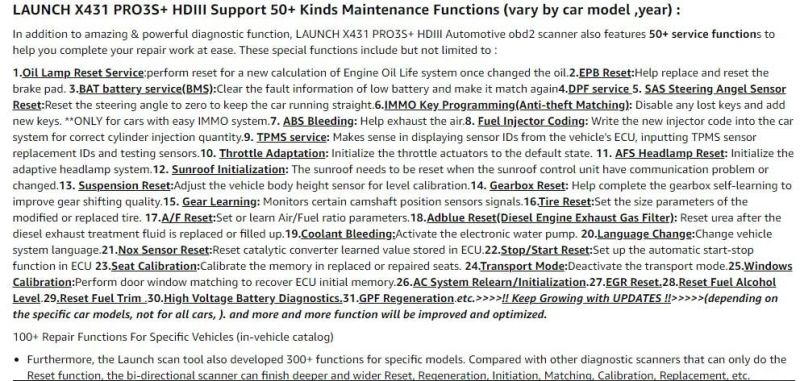 Launch Car Diagnostic Tool X431 PRO3s+Hdiii, Diesel&Gasoline Bidirectional Diagnostic Scan Tool, Cars&Heavy Duty Trucks All Systems Scanner, Key Program