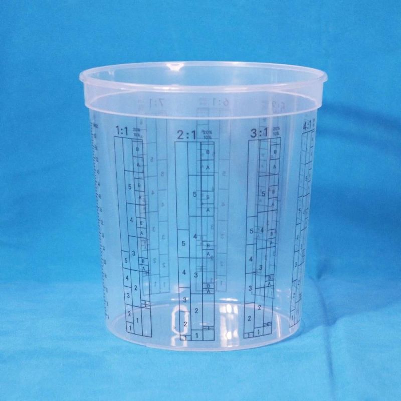 Spray Mixing Paint Cup Plastic 600cc Paint Mixer Cup