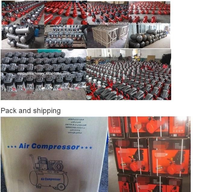 1440rpm 0.75HP 0.55kw 25L 8bar Oilless Piston Air Compressor