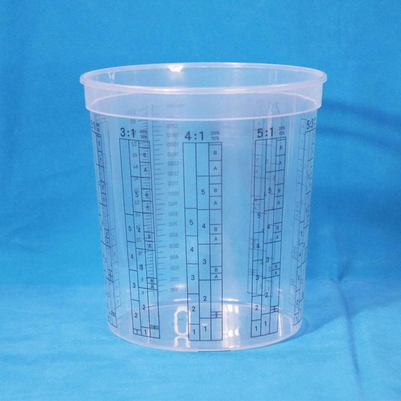 Spray Mixing Paint Cup Plastic 600cc Paint Mixer Cup