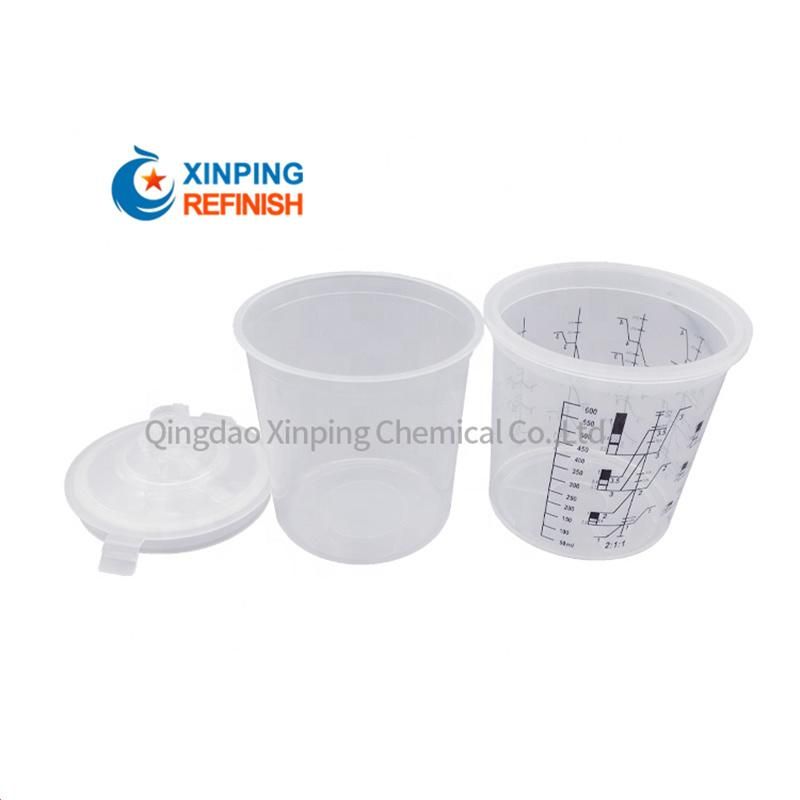 Car Body Refinish Accessories Spray Gun Cup 180ml Plastic Paint Mixing Cup