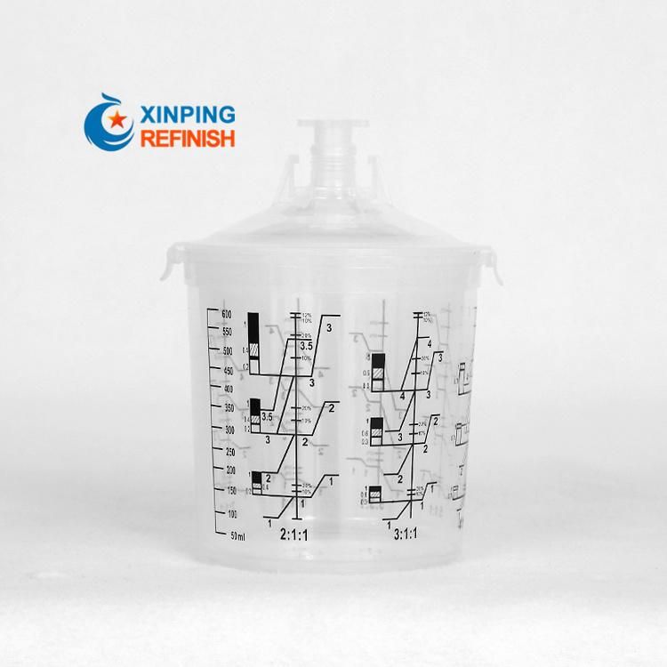 Car Body Refinish Accessories Spray Gun Cup 180ml Plastic Paint Mixing Cup