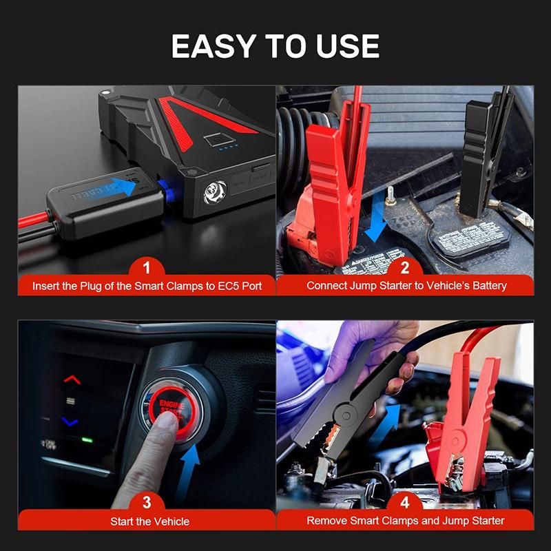 800A Peak Lithium Portable Battery Jumper Box Start Pack Car Jump Starter