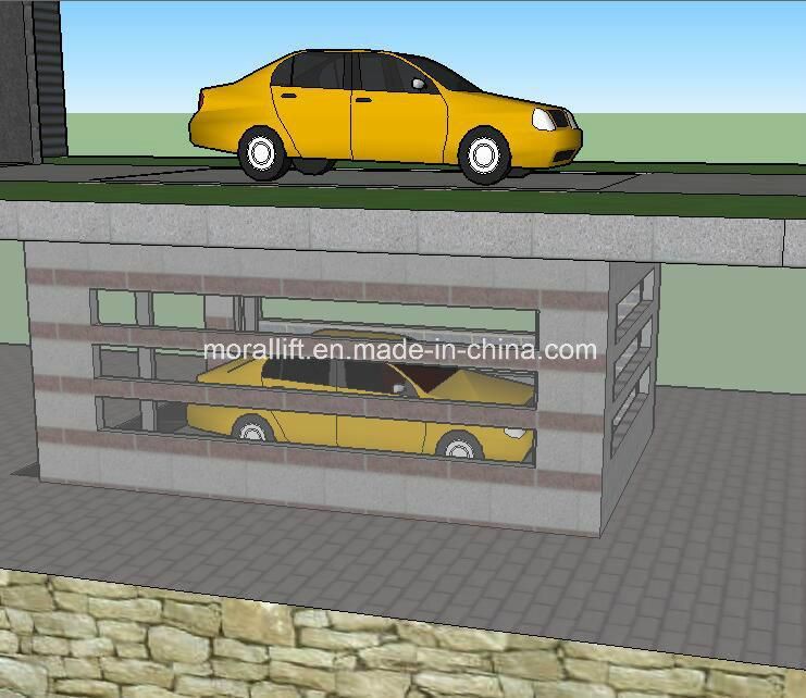 Underground Garage Car Parking Lift with Car Top Roof