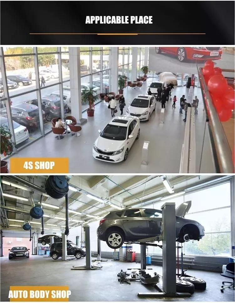 Two Post Car Lift Clear Floor Design Hydraulic Car Lift