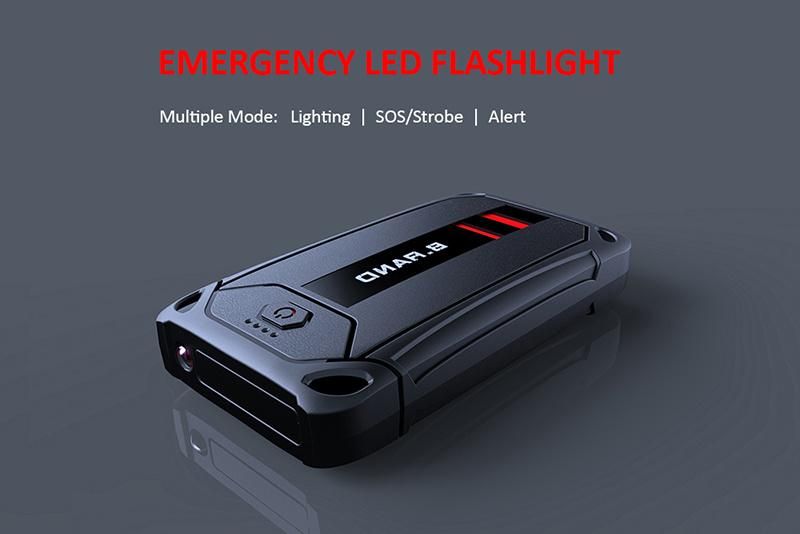 Waterproof Vehicle Battery Jump Pack 600A Peak Portable Battery Jump Box Car Jump Starter